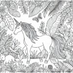 Unicorn Coloring page
