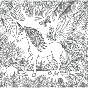 Unicorn Coloring page