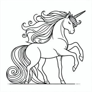 Unicorn Coloring page