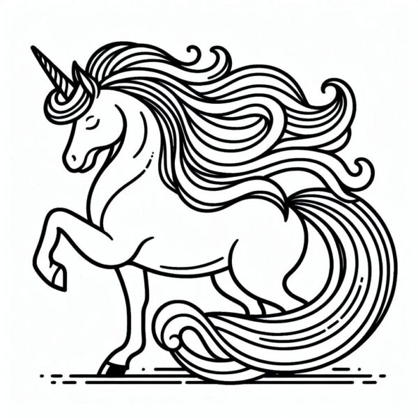 Unicorn Coloring page