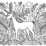 Unicorn Coloring page