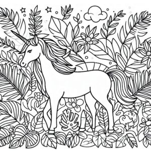 Unicorn Coloring page