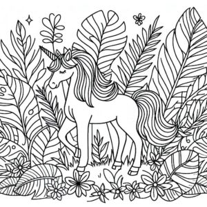 Unicorn Coloring page
