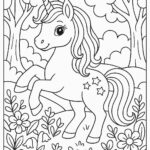 Unicorn Coloring page