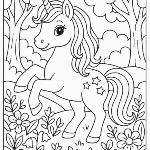 Unicorn Coloring page