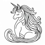 Unicorn Coloring page