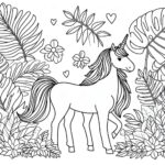 Unicorn Coloring page