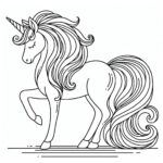 Unicorn Coloring page