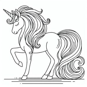 Unicorn Coloring page