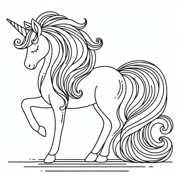 Unicorn Coloring page
