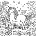 Unicorn Coloring page