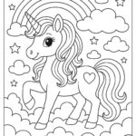 Unicorn Coloring page
