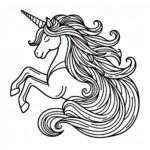 Unicorn Coloring page