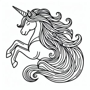 Unicorn Coloring page
