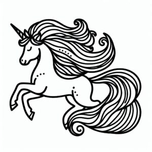 Unicorn Coloring page