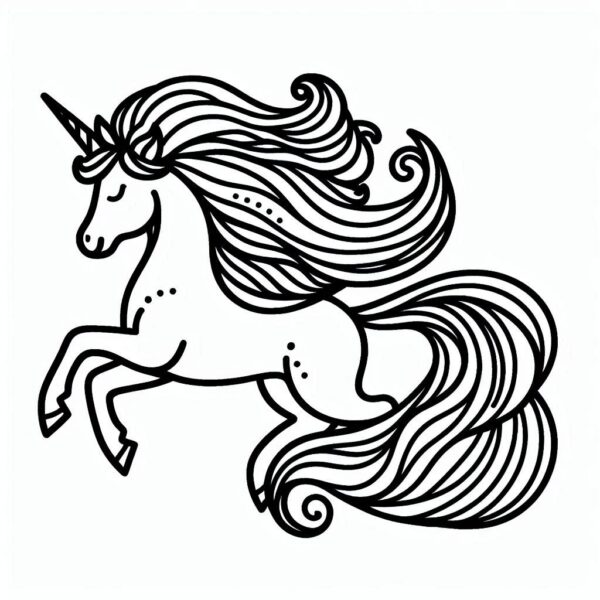 Unicorn Coloring page