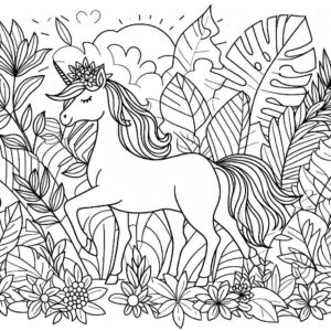 Unicorn Coloring page