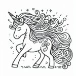 Unicorn Coloring page