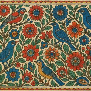 Vintage Madhubani Art Print