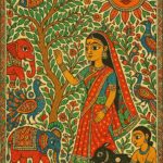 Vintage Madhubani Art Print