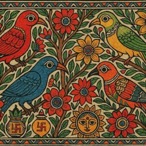 Vintage Madhubani Art Print