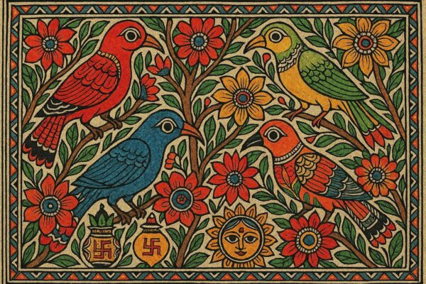 Vintage Madhubani Art Print