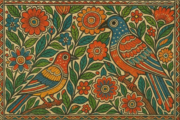 Vintage Madhubani Art Print