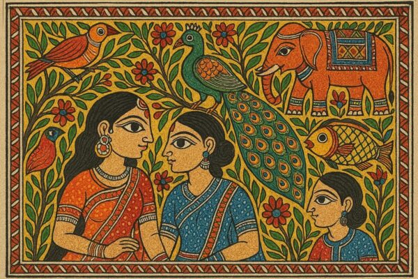 Vintage Madhubani Art Print