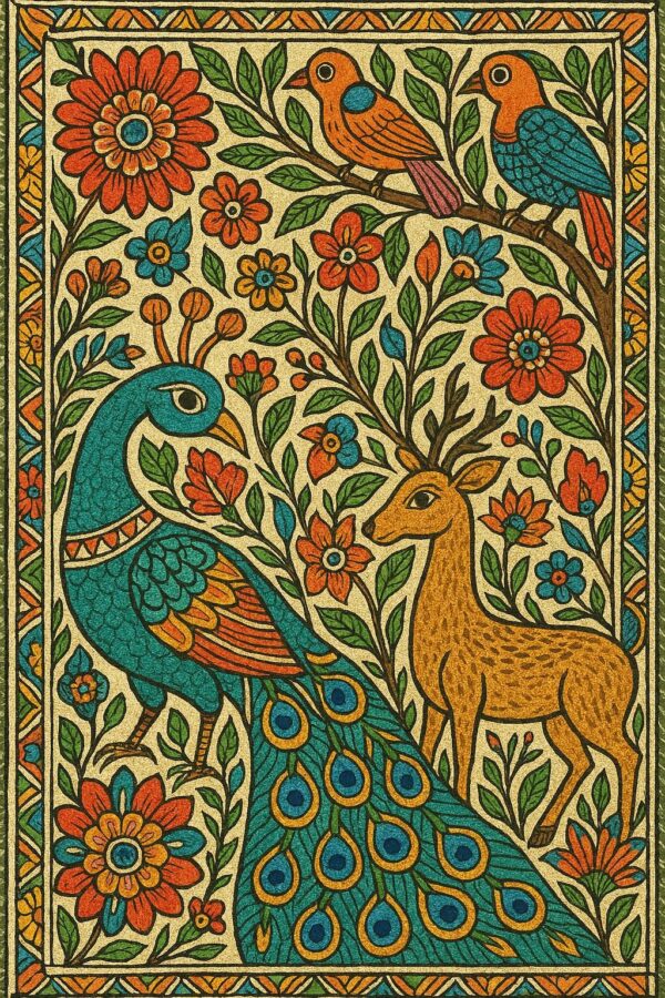 Vintage Madhubani Art Print