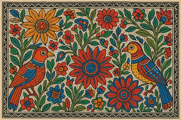 Vintage Madhubani Art Print