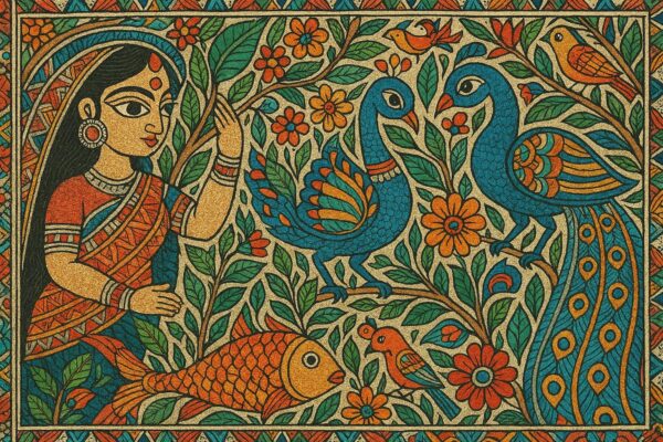 Vintage Madhubani Art Print