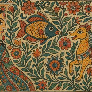 Vintage Madhubani Art Print