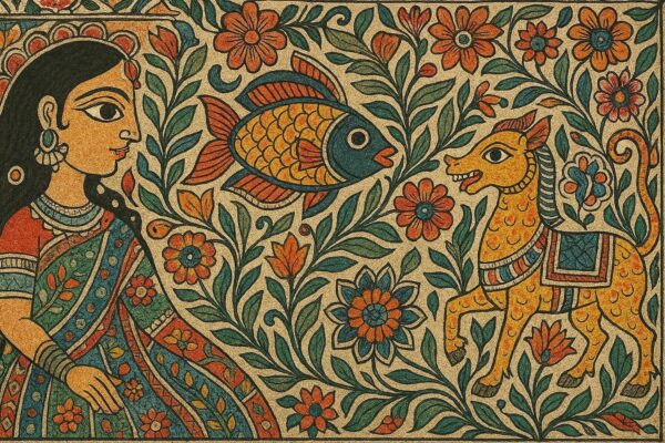 Vintage Madhubani Art Print