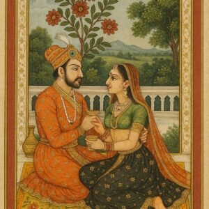 Vintage Mughal and Rajasthani Art illustration