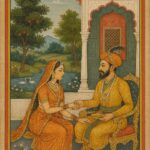 Vintage Mughal and Rajasthani Art illustration