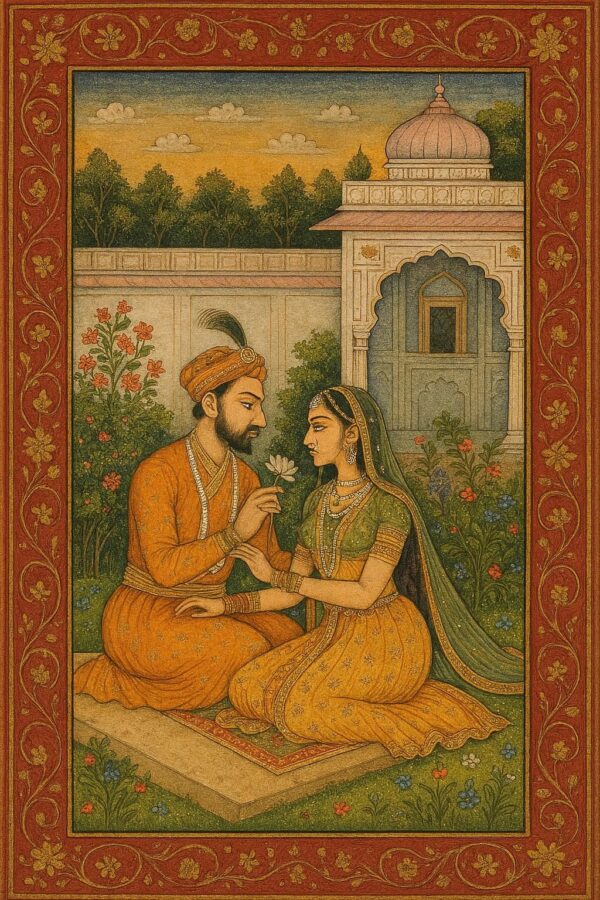 Vintage Mughal and Rajasthani Art illustration
