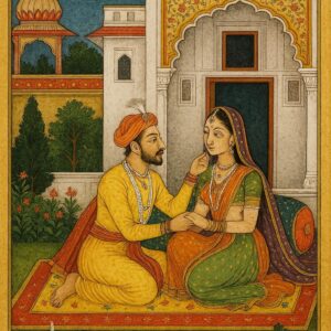 Vintage Mughal and Rajasthani Art illustration