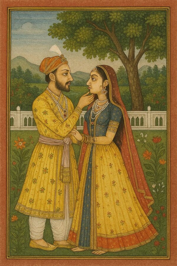 Vintage Mughal and Rajasthani Art illustration