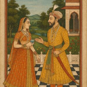 Vintage Mughal and Rajasthani Art illustration
