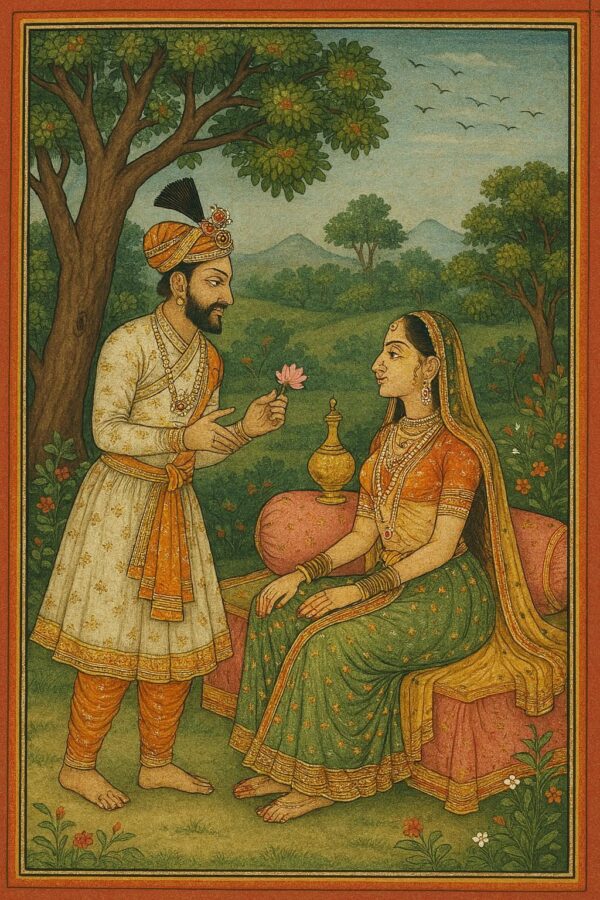 Vintage Mughal and Rajasthani Art illustration
