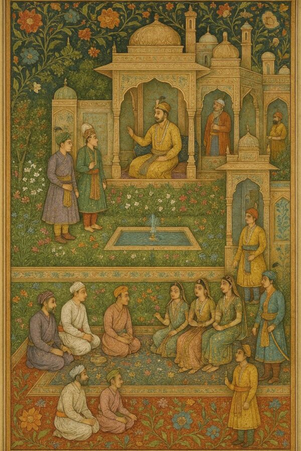 Vintage Mughal and Rajasthani Art illustration