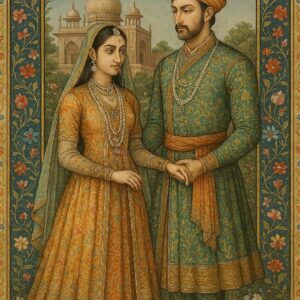 Vintage Mughal and Rajasthani Art illustration