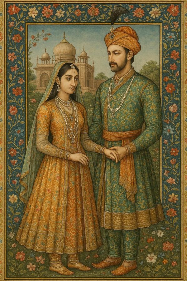 Vintage Mughal and Rajasthani Art illustration