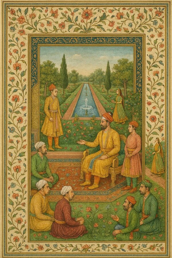 Vintage Mughal and Rajasthani Art illustration