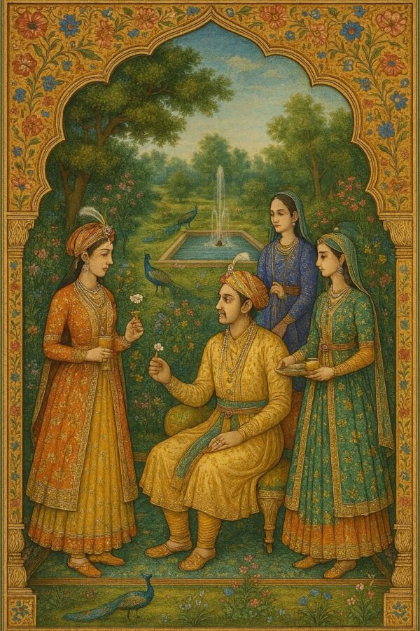 Vintage Mughal and Rajasthani Art illustration