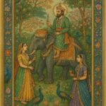 Vintage Mughal and Rajasthani Art illustration