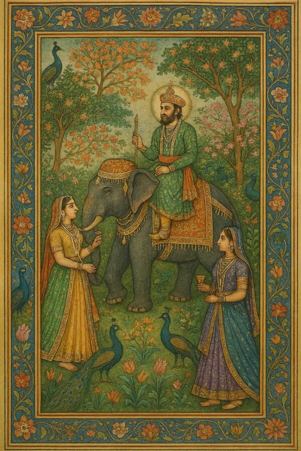 Vintage Mughal and Rajasthani Art illustration