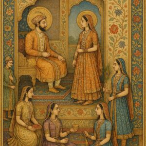 Vintage Mughal and Rajasthani Art illustration