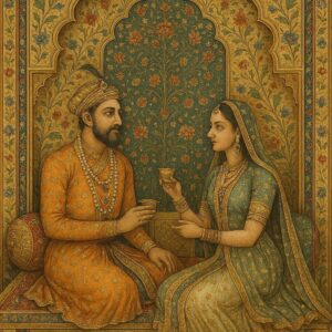 Vintage Mughal and Rajasthani Art illustration