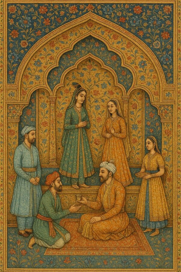 Vintage Mughal and Rajasthani Art illustration